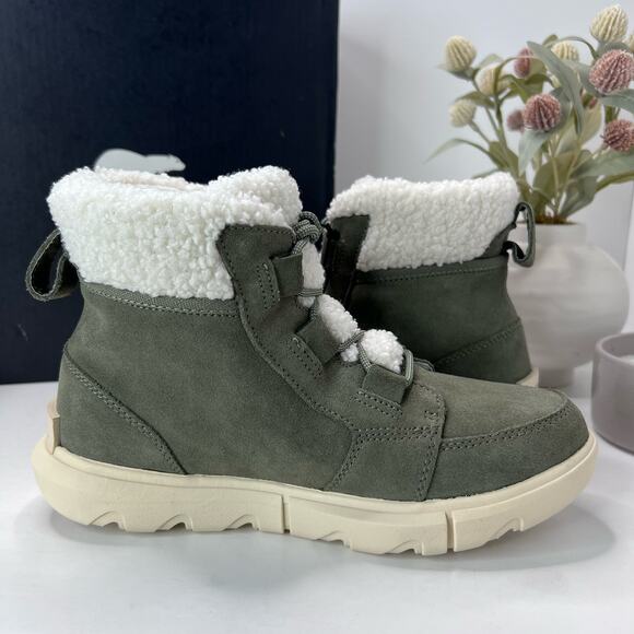 Sorel Explorer Next Carnival 100g Waterproof Boot Stone Green Women 7.5 NWB - Picture 6 of 10
